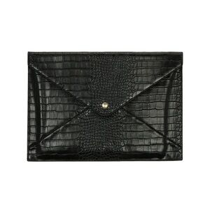 NWT Heaven Mayhem Black Crocodile-Embossed Laptop Sleeve